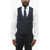 CORNELIANI Blended Silk Vest With Slit Pocket Blue