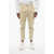 DSQUARED2 Cotton Banana Chinos Pants With All-Over Embroideries Beige