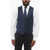 CORNELIANI Cc Cllection 4 Buttons Refined Wool Vest Blue