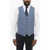 CORNELIANI Virgin Wool Leader Vest With Five Buttons Light Blue