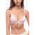 DSQUARED2 Stretch Cotton Triangle Bra With Printed Logo Pink