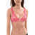 DSQUARED2 Lace Icon Triangle Bra With Logoed Elastic Bands Pink