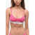 DSQUARED2 Solid Color Sport Bra With Logoed Band Pink