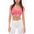 DSQUARED2 Microfiber Sport Bra With Logoed Elastic Bands Pink