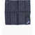 CORNELIANI Geometric Patterned Silk Pocket Square Blue