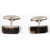 CORNELIANI Brass Cufflinks With Horn Detail Brown