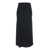 PLAIN Black Midi Skirt With Concealed Side Zip Closure In Fabric Woman Black