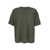 Rick Owens 'Brad' Green Crewneck T-Shirt With Rear Stitching In Cotton Man GREEN
