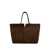 TOD'S Brown Tote Bag With Two Top Handles And Metal Details On The Side In Leather Woman BROWN