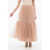 Dior Mesh Long Circle Skirt Pink