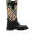 Burberry Check Rainboots Black