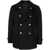 Tagliatore Black Double-Breasted Coat With Wide Notched Revers In Wool Blend Man Black