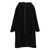 Rick Owens Black Coat With Fixed Hood And Rear Single Vent In Wool Man Black