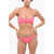 Nike Swim Solid Color Bikini With Printed Logo Pink