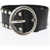 DSQUARED2 Studded Leather Oversized Belt 70Mm Black