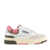 AUTRY Autry Clc Low Sneakers In Leather And Suede Color White And Geranium WHITE, PINK, GREEN