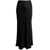 PLAIN Black 'Midi' Skirt With Volant Detail At The End In Satin Woman Black