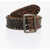 DSQUARED2 Leather Belt With Studs And Floral Motif 40Mm Brown