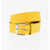 DSQUARED2 Patent Leather Belt With All-Over Monogram 30Mm Yellow