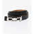 DSQUARED2 Crocodile Effect Leather Belt With Silver-Tone Anchor Buckle Black