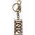 DSQUARED2 Burnished Effect Brass Keyring With Logoed Pendant Gold