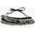 DSQUARED2 Leather And Metal African Hyena Anklet With Shells Black
