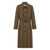 Saint Laurent Long Coat In Prince Of Wales Wool BROWN