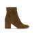 Gianvito Rossi "Joelle 70mm" zippered ankle boots Brown