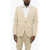 Neil Barrett Side Vents Notch Lapel 2-Button Blazer Beige