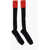 DSQUARED2 Two-Tone Long Socks With Lurex Detail Black