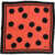 Tom Ford Polka Dot Patterned Silk Pocket Square Red