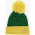 DSQUARED2 Wool Blend Beanie With Pompon Yellow