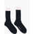 DSQUARED2 Solid Color Long Socks With Contrasting Embroidery Blue
