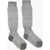 DSQUARED2 Metallic Fabric Perforated Socks Silver