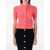 Balmain Balmain Ribbed And Cable-Knit Cardigan ROSE FONCÉ