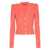 Balmain Balmain Long Sleeves Ribbed And Cable-Knit Cardigan ROSE FONCÉ