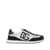 Dolce & Gabbana Black And White Low Top With Lace Details And Dg Patch On The Side In Fabric And Suede Blend Woman Multicolor