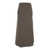 PLAIN Beige Long Skirt With Side Hook And Loop Closure In Fabric Woman GREY