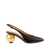 Salvatore Ferragamo 'Tessie' Black Slingback Pumps With Spherical Heel In Patent Leather Woman Black