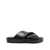 Jil Sander Black Sandals With Criss Cros Bands In Smooth Leather Man Black