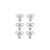 Self-Portrait Drop earrings with bows Silver