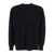 C.P. Company Black Crewneck Sweater With Logo Plaque On The Sleeve In Wool Blend Man Black