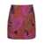 PLAIN Fuchsia Mini Skirt With All-Over Broccato Motif And Concealed Rear Zip Closure In Tech Fabric Woman Purple