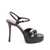 Saint Laurent Saint Laurent Debbie Patent Leather Sandals Black
