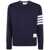 Thom Browne Thom Browne Classic Sweatshirt In Classic Loopback With Engineered 4 Bar Clothing BLUE