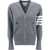 Thom Browne V-Neck Cardigan GREY