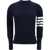 Thom Browne Milano Stitch Jersey With 4 Bars BLUE