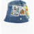 DSQUARED2 Denim Bucket Hat With Betty Boop Embroidery Blue
