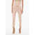 Elisabetta Franchi Stretch Fabric Cropped Fit Pants With Belt Pink