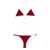 Gucci Gucci Gg Supreme Triangle Bikini Set Red